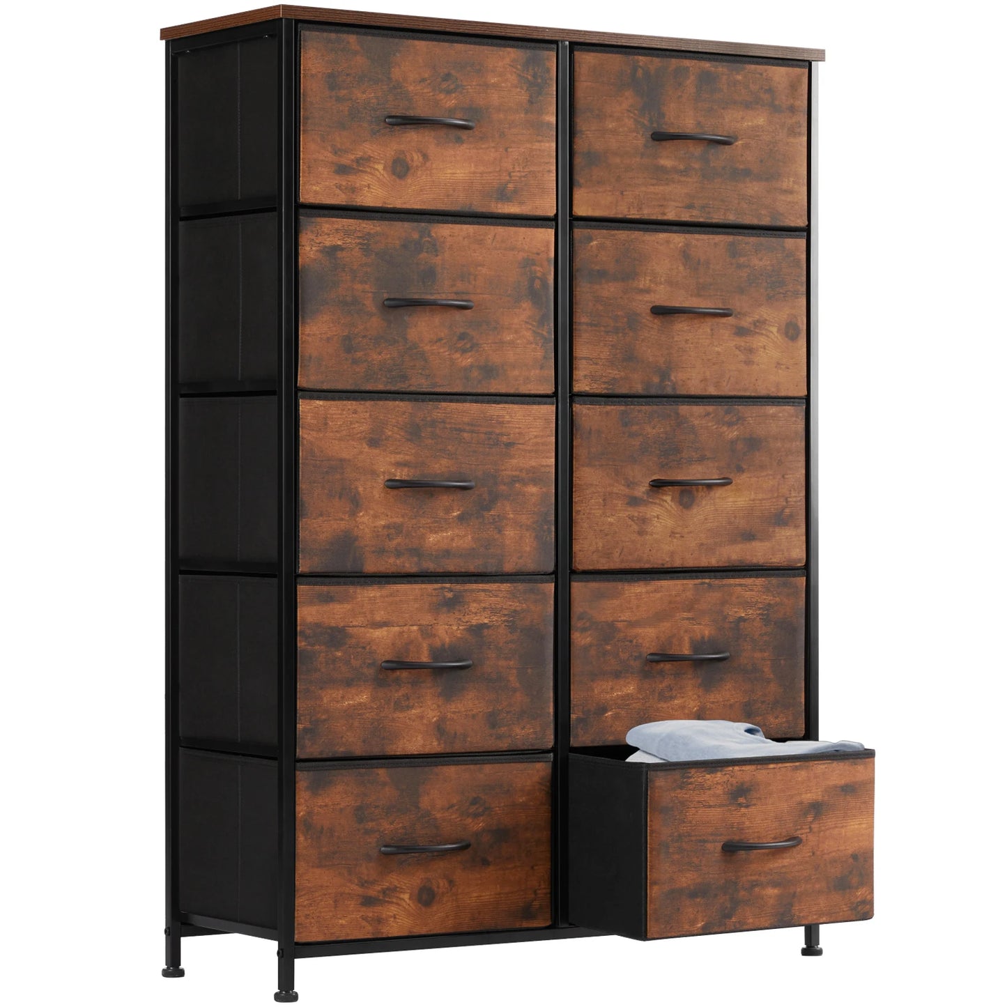 Bedside Table 10 Fabric Drawers Wardrobe