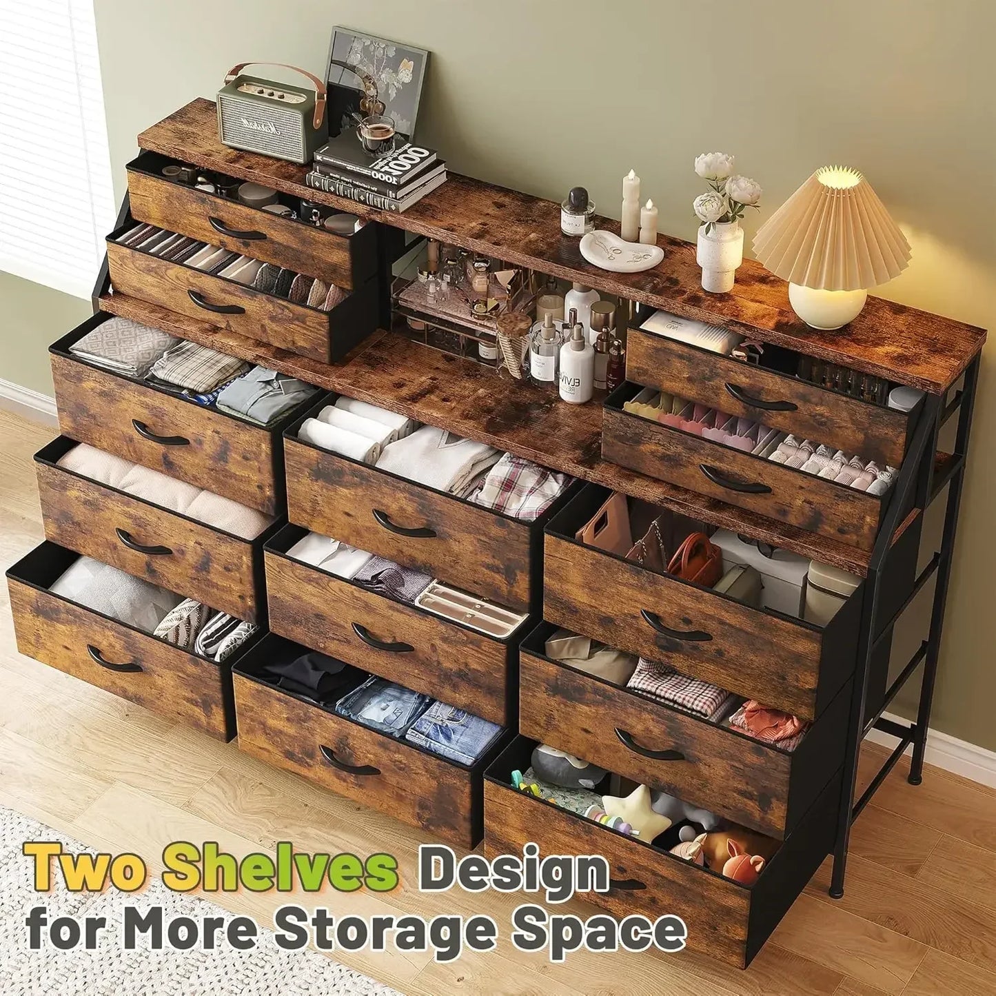 Dresser with 13 Large Drawers