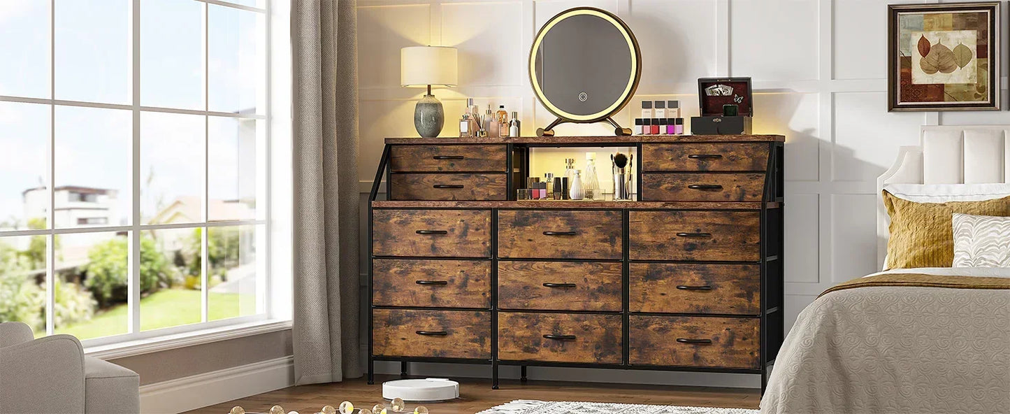 Dresser with 13 Large Drawers