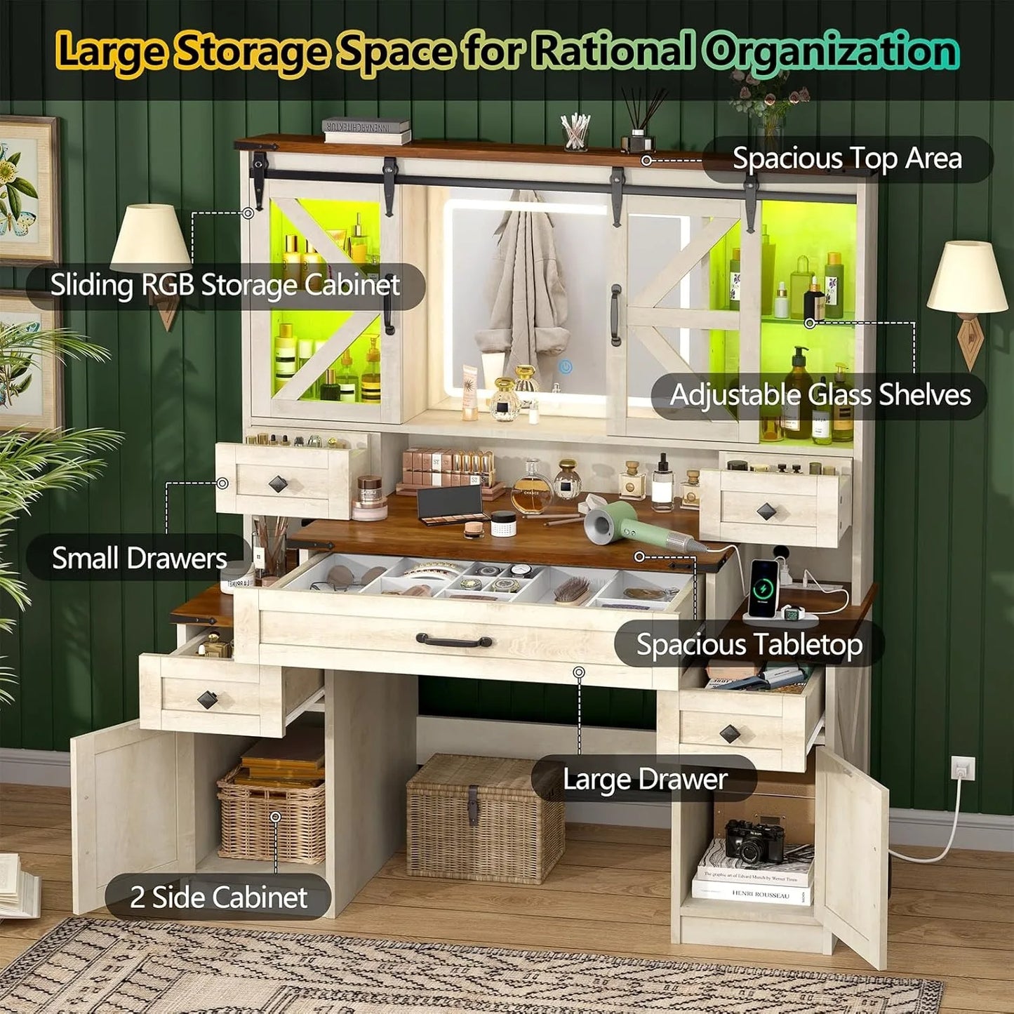 Farmhouse Vanity Desk