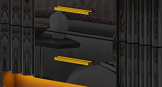 Nightstand with Charging Station, LED
