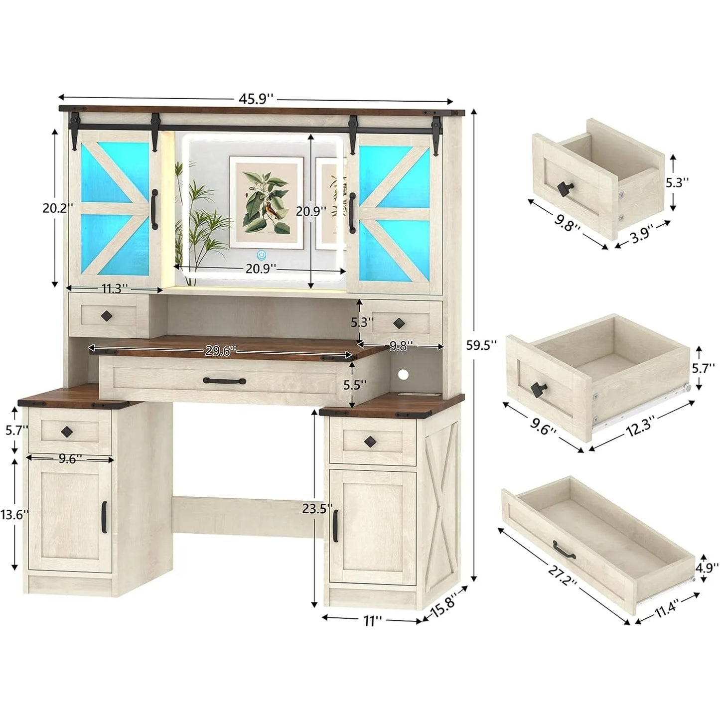 Farmhouse Vanity Desk