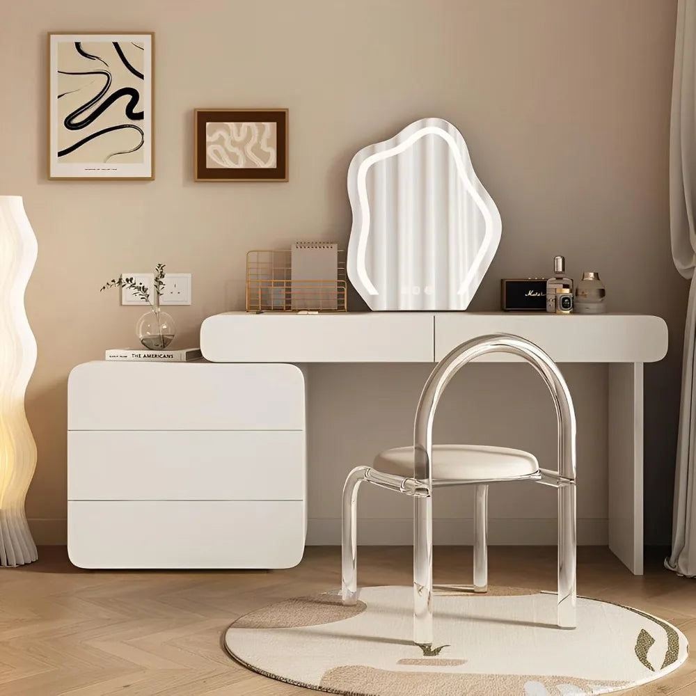 Vanity Makeup Desk with Mirror and Lights