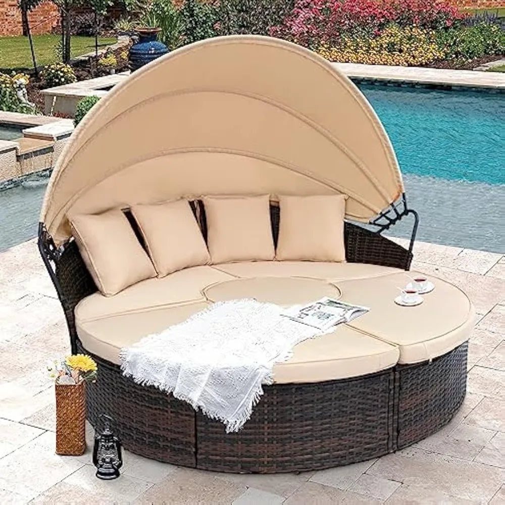 Outdoor Patio Round Daybed