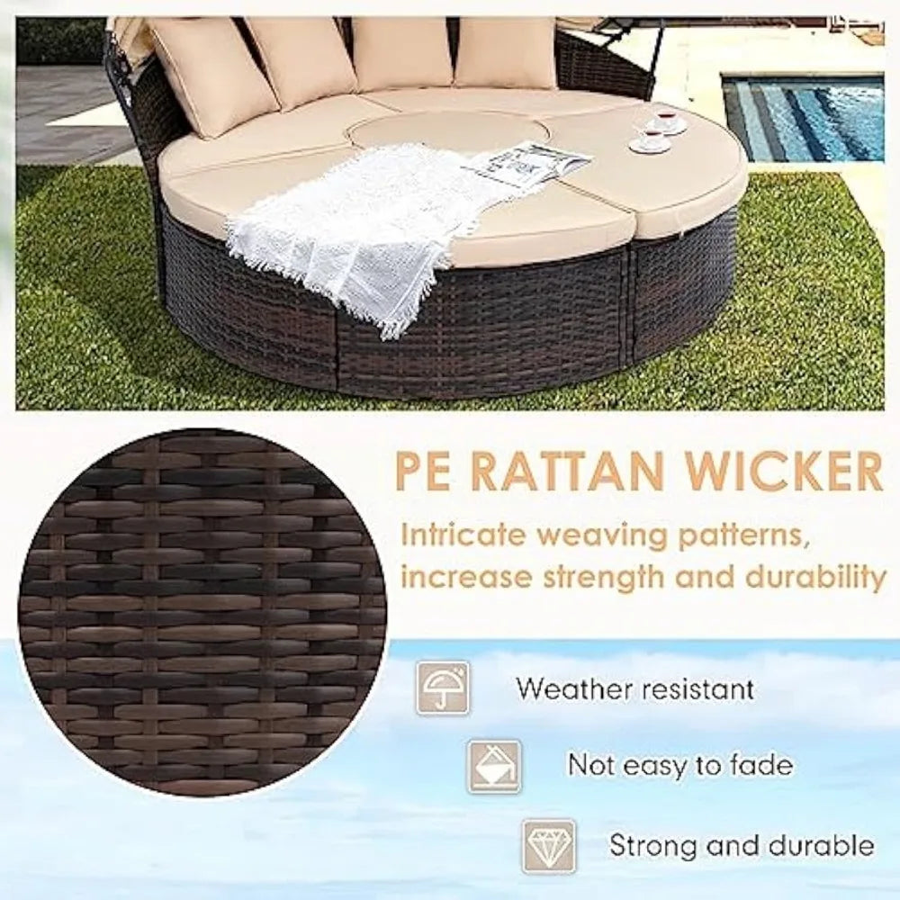 Outdoor Patio Round Daybed