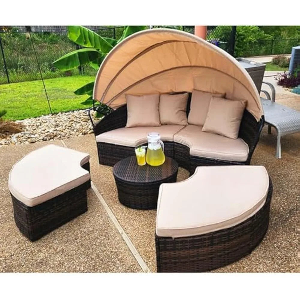 Outdoor Patio Round Daybed